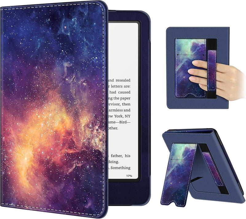 Kindle Paperwhite/Kindle Colorsoft 7" (12th Gen, 2024) Vegan Leather Sleeve Case with Stand and Handstrap | Fintie