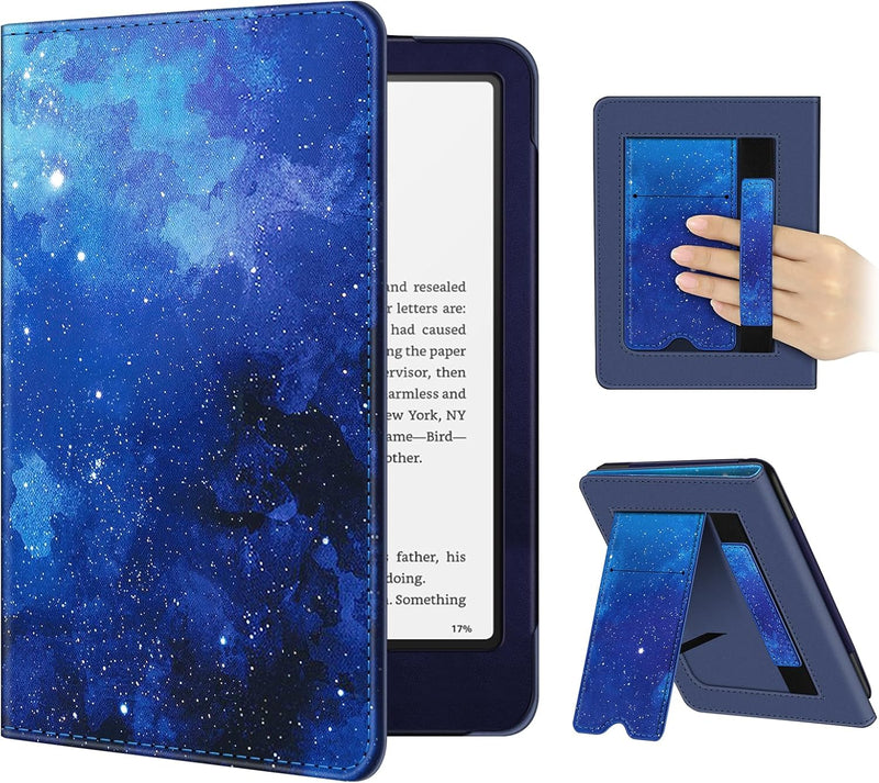 Kindle Paperwhite/Kindle Colorsoft 7" (12th Gen, 2024) Vegan Leather Sleeve Case with Stand and Handstrap | Fintie