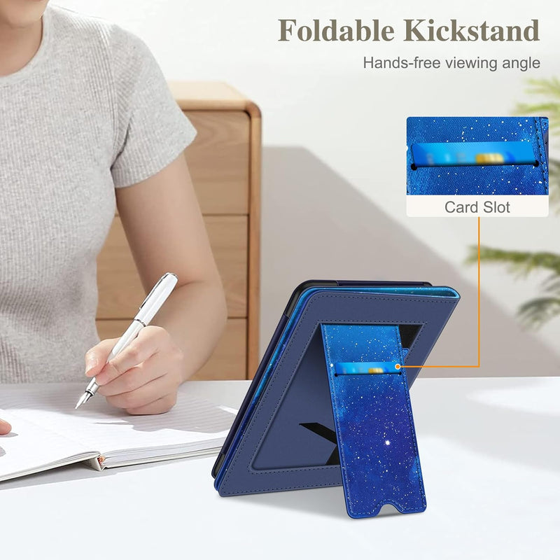 Kindle Paperwhite/Kindle Colorsoft 7" (12th Gen, 2024) Vegan Leather Sleeve Case with Stand and Handstrap | Fintie
