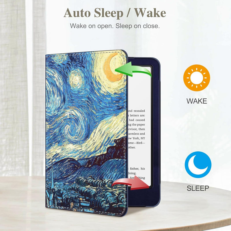 Kindle Paperwhite/Kindle Colorsoft 7" (12th Gen, 2024) Vegan Leather Sleeve Case with Stand and Handstrap | Fintie