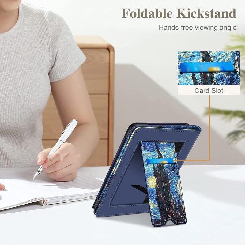 Kindle Paperwhite/Kindle Colorsoft 7" (12th Gen, 2024) Vegan Leather Sleeve Case with Stand and Handstrap | Fintie