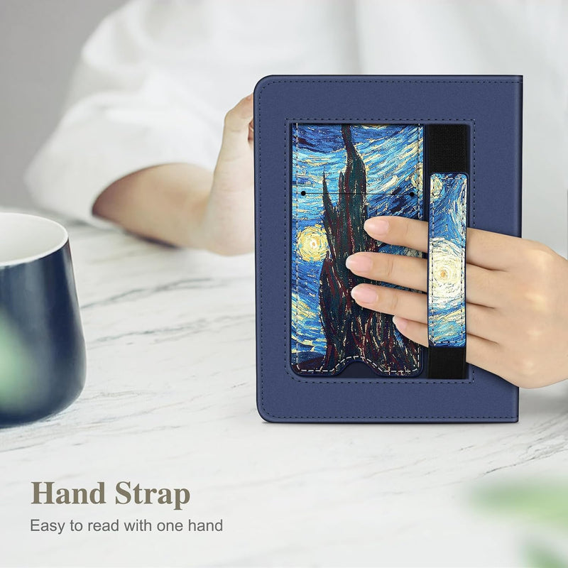 Kindle Paperwhite/Kindle Colorsoft 7" (12th Gen, 2024) Vegan Leather Sleeve Case with Stand and Handstrap | Fintie