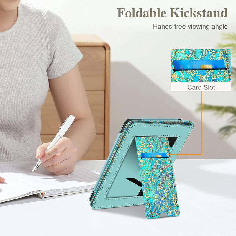 Kindle Paperwhite/Kindle Colorsoft 7" (12th Gen, 2024) Vegan Leather Sleeve Case with Stand and Handstrap | Fintie