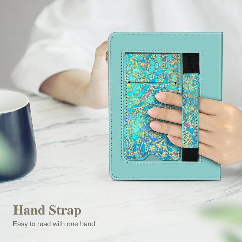 Kindle Paperwhite/Kindle Colorsoft 7" (12th Gen, 2024) Vegan Leather Sleeve Case with Stand and Handstrap | Fintie