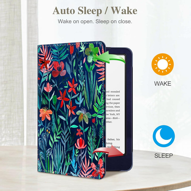 Kindle Paperwhite/Kindle Colorsoft 7" (12th Gen, 2024) Vegan Leather Sleeve Case with Stand and Handstrap | Fintie