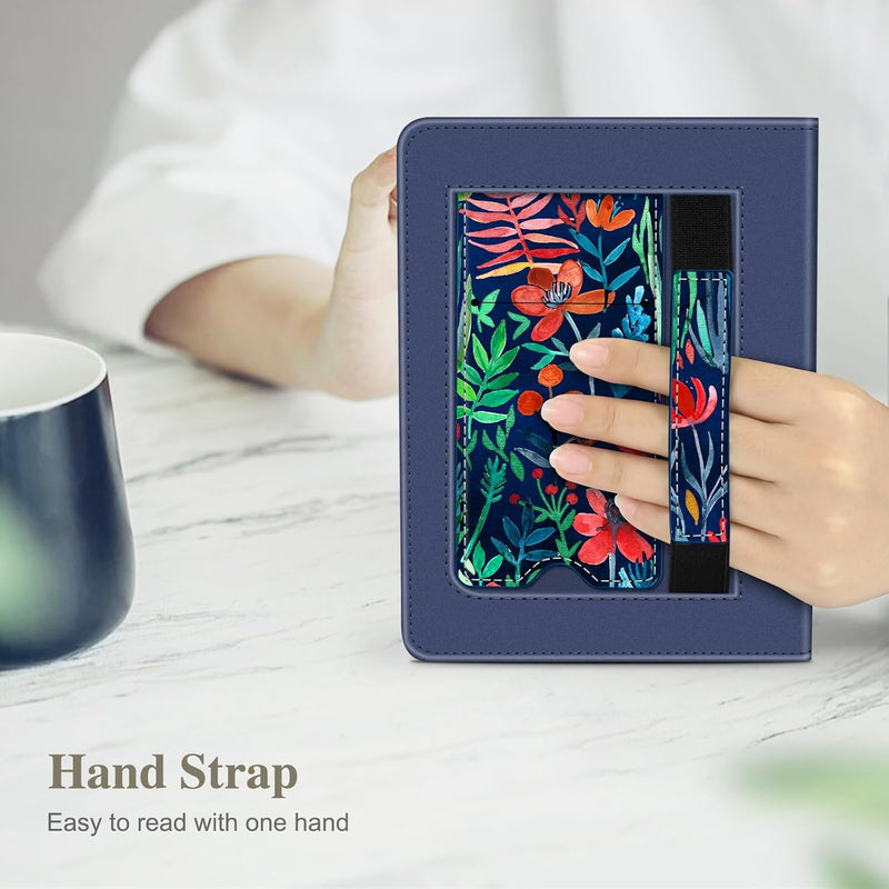 Kindle Paperwhite/Kindle Colorsoft 7" (12th Gen, 2024) Vegan Leather Sleeve Case with Stand and Handstrap | Fintie