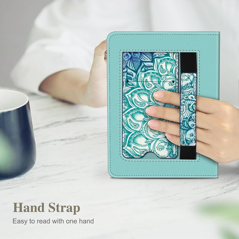 Kindle Paperwhite/Kindle Colorsoft 7" (12th Gen, 2024) Vegan Leather Sleeve Case with Stand and Handstrap | Fintie