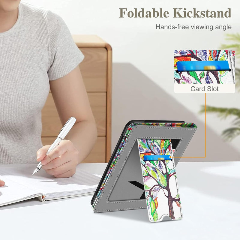 Kindle Paperwhite/Kindle Colorsoft 7" (12th Gen, 2024) Vegan Leather Sleeve Case with Stand and Handstrap | Fintie