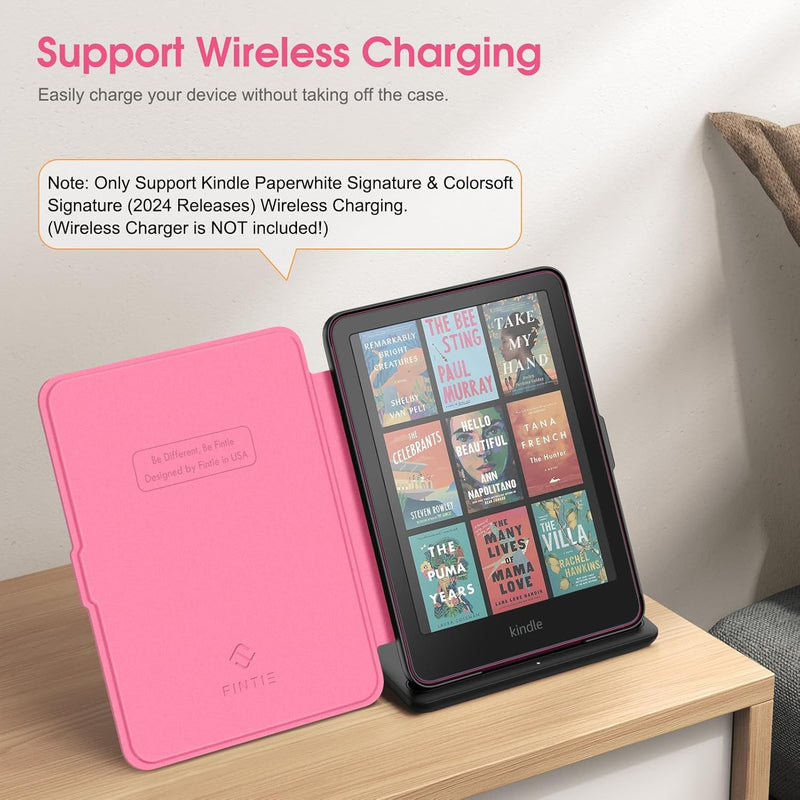 Kindle Paperwhite 7-Inch (12th Gen, 2024)/Kindle Colorsoft 2024 Slim PU Leather Case | Fintie