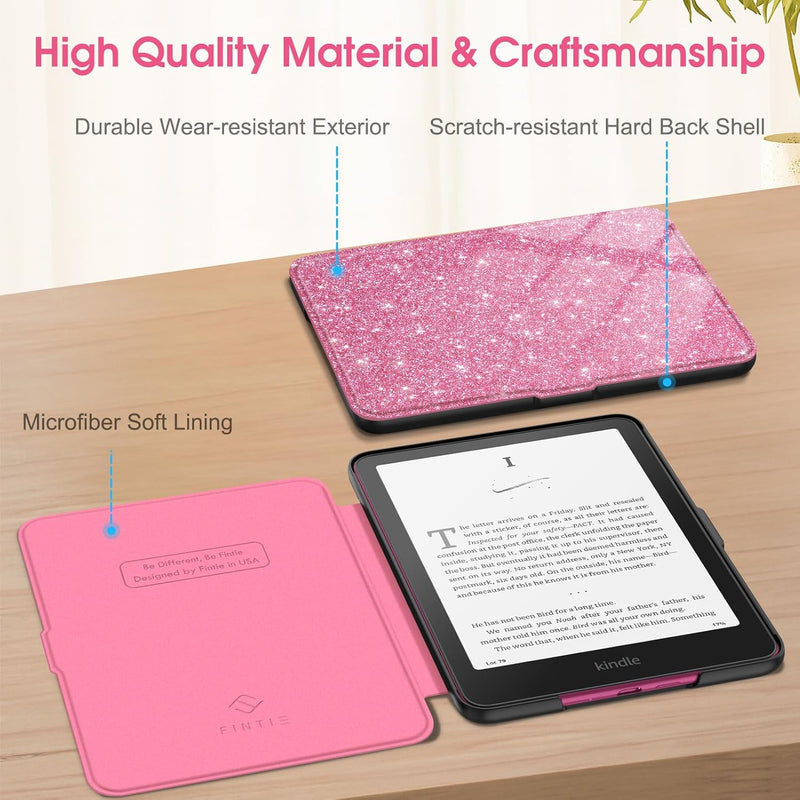 Kindle Paperwhite 7-Inch (12th Gen, 2024)/Kindle Colorsoft 2024 Slim PU Leather Case | Fintie