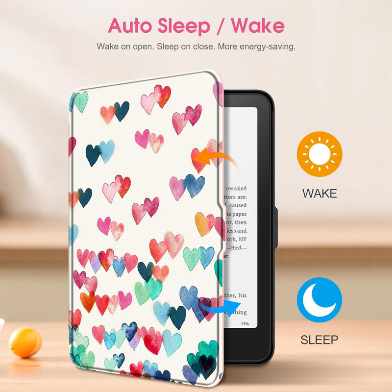 Kindle Paperwhite 7-Inch (12th Gen, 2024)/Kindle Colorsoft 2024 Slim PU Leather Case | Fintie