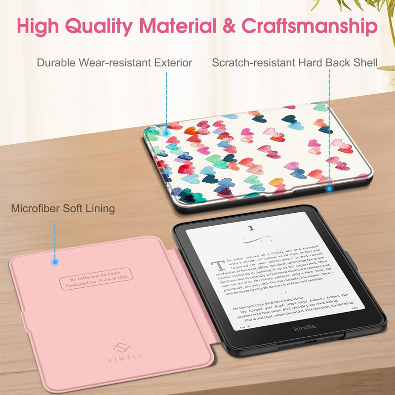 Kindle Paperwhite 7-Inch (12th Gen, 2024)/Kindle Colorsoft 2024 Slim PU Leather Case | Fintie