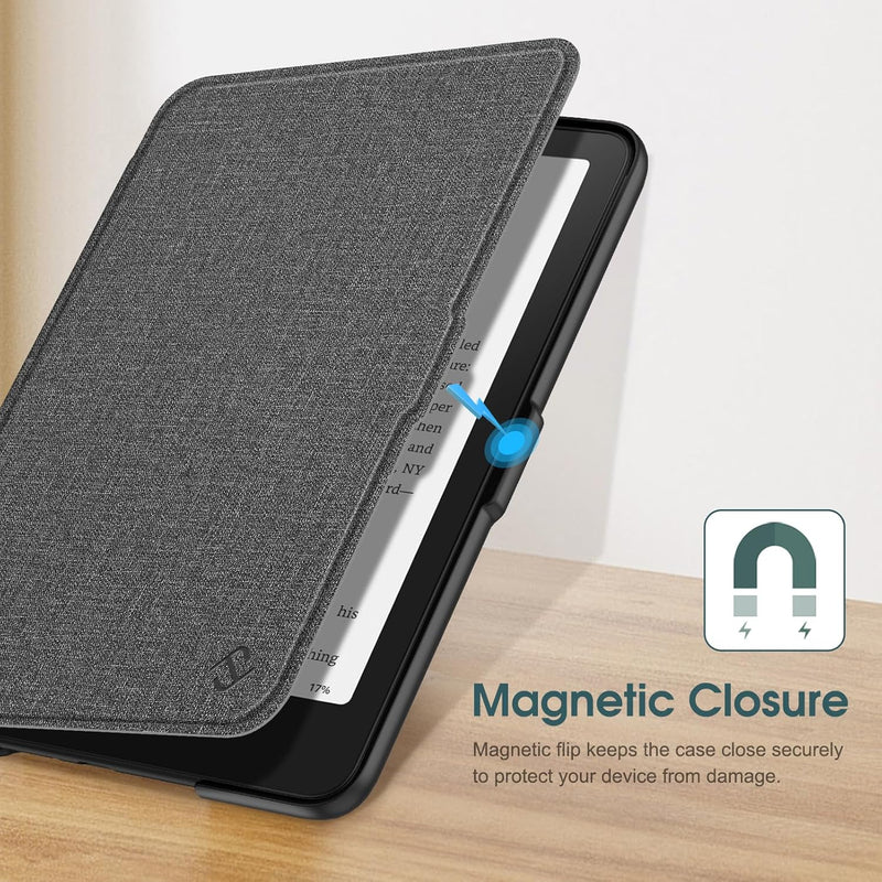 Kindle Paperwhite 7-Inch (12th Gen, 2024)/Kindle Colorsoft 2024 Slim PU Leather Case | Fintie