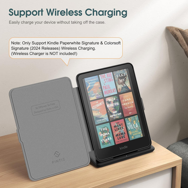Kindle Paperwhite 7-Inch (12th Gen, 2024)/Kindle Colorsoft 2024 Slim PU Leather Case | Fintie