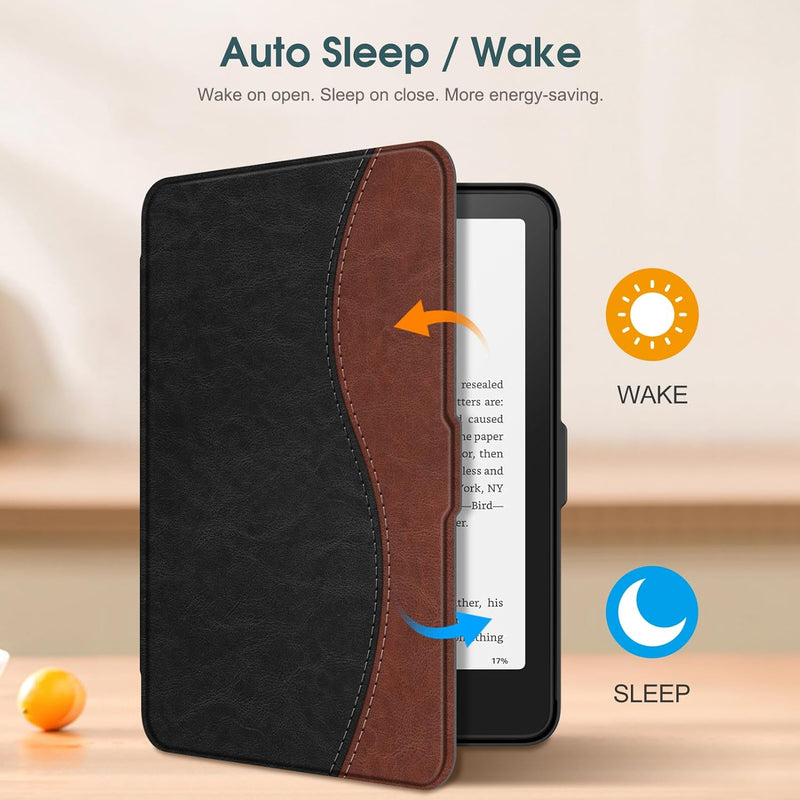 Kindle Paperwhite 7-Inch (12th Gen, 2024)/Kindle Colorsoft 2024 Slim PU Leather Case | Fintie