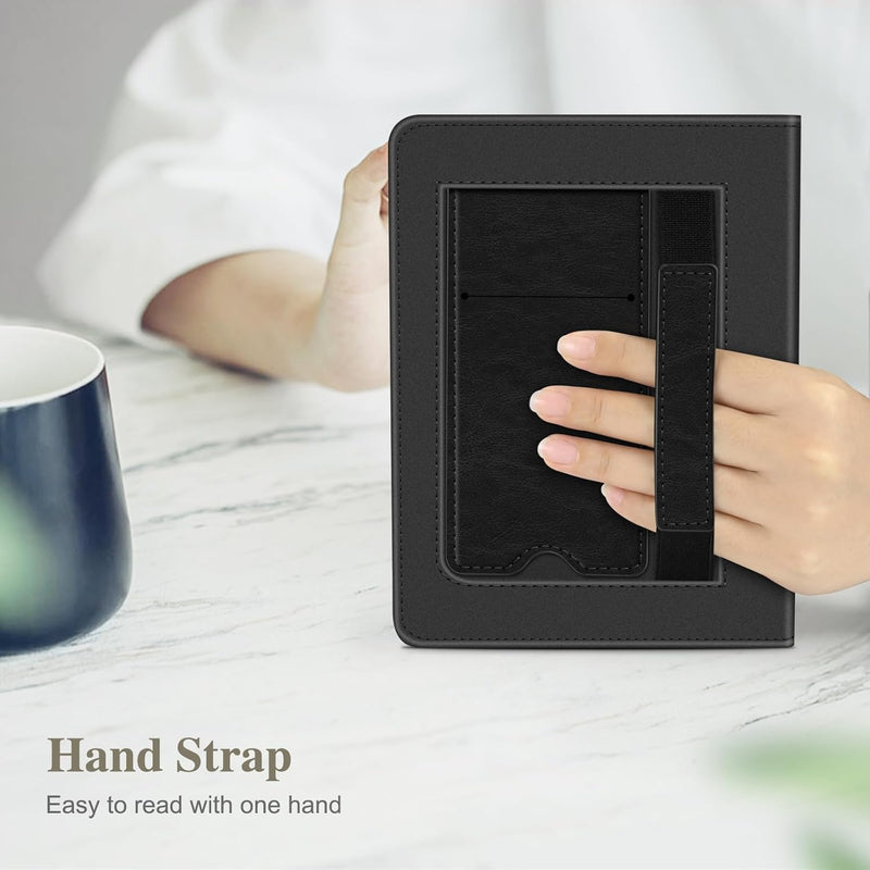 Kindle Paperwhite/Kindle Colorsoft 7" (12th Gen, 2024) Vegan Leather Sleeve Case with Stand and Handstrap | Fintie