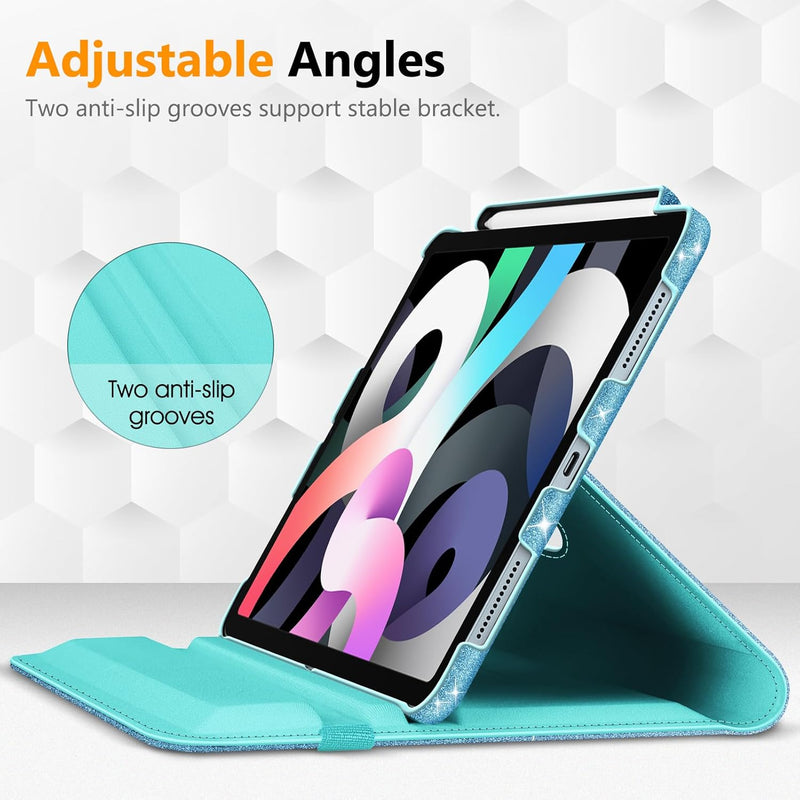 iPad Air 11" M3/M2 chip,iPad Air 5th/4th Generation 10.9" 360-Degree Rotating Stand Cover w/Pencil Holder | Fintie