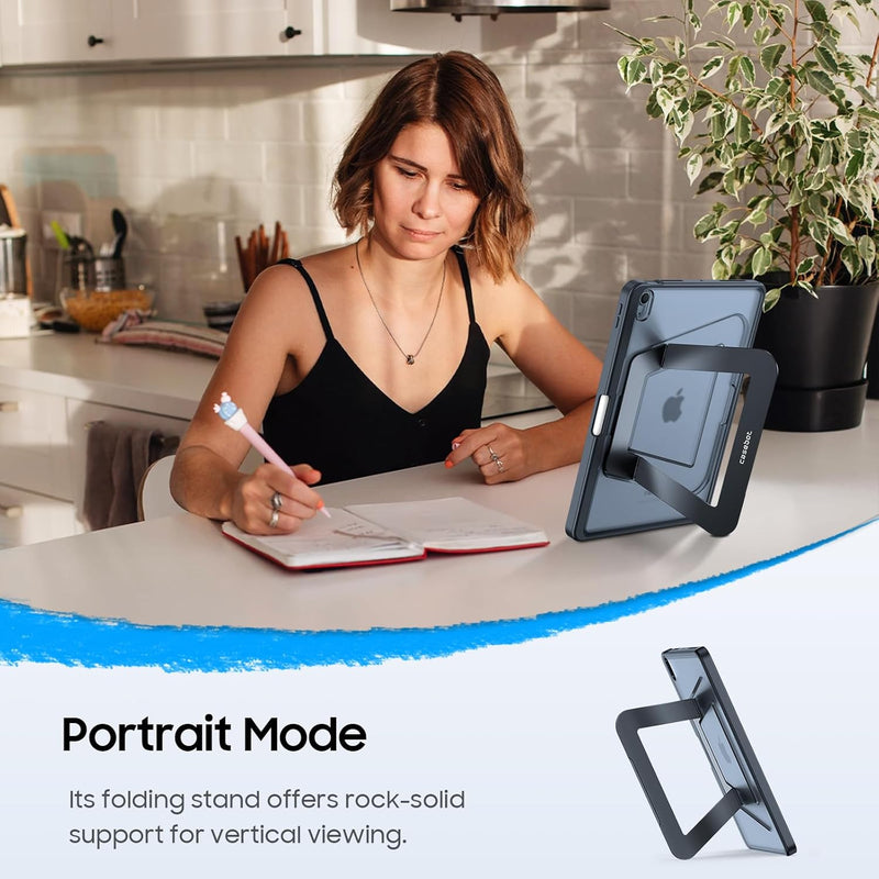 Shockproof Case for iPad Air 11 (M3/M2 Chip) w/Multi-Angle Kickstand, Slim Frosted Back Cover | Fintie