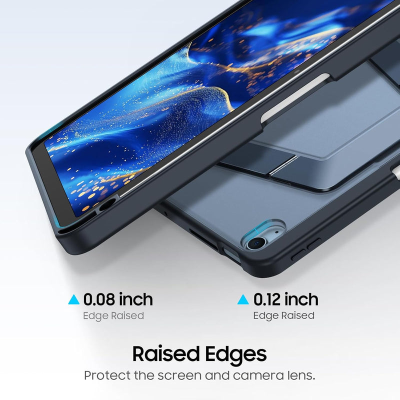 Shockproof Case for iPad Air 11 (M3/M2 Chip) w/Multi-Angle Kickstand, Slim Frosted Back Cover | Fintie