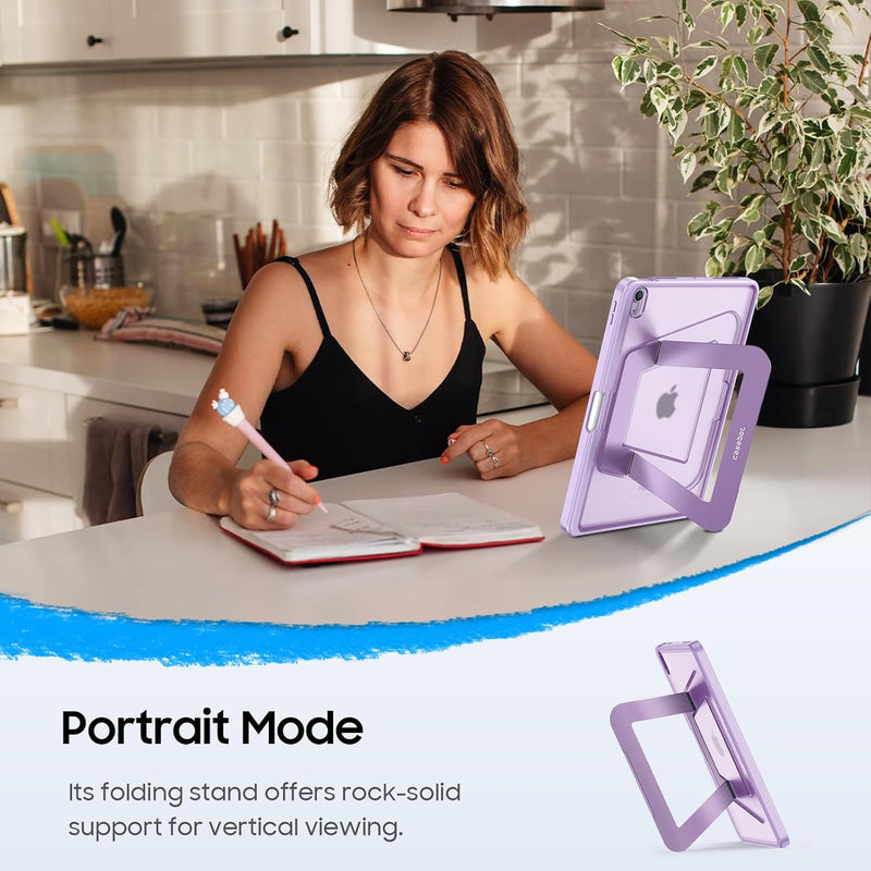 Shockproof Case for iPad Air 11 (M3/M2 Chip) w/Multi-Angle Kickstand, Slim Frosted Back Cover | Fintie