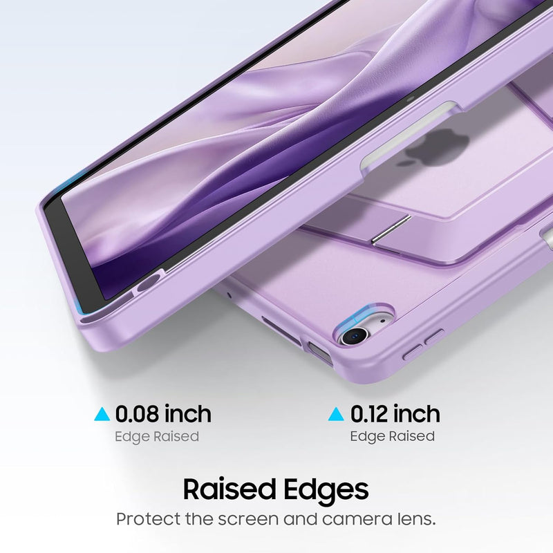 Shockproof Case for iPad Air 11 (M3/M2 Chip) w/Multi-Angle Kickstand, Slim Frosted Back Cover | Fintie