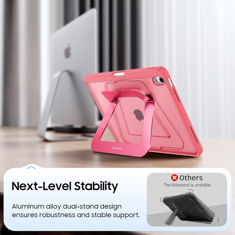 Shockproof Case for iPad Air 11 (M3/M2 Chip) w/Multi-Angle Kickstand, Slim Frosted Back Cover | Fintie