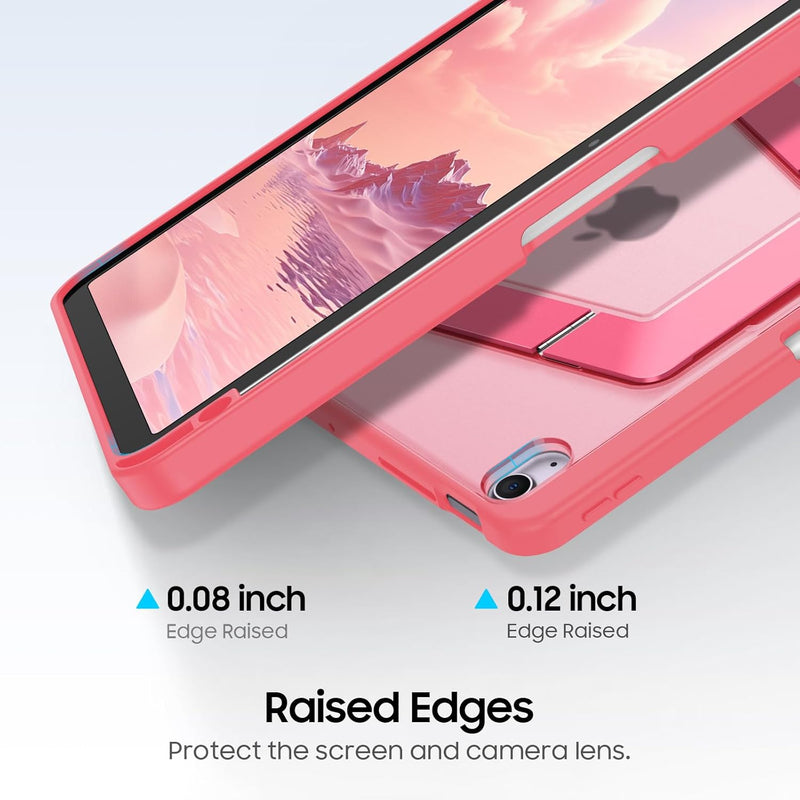 Shockproof Case for iPad Air 11 (M3/M2 Chip) w/Multi-Angle Kickstand, Slim Frosted Back Cover | Fintie