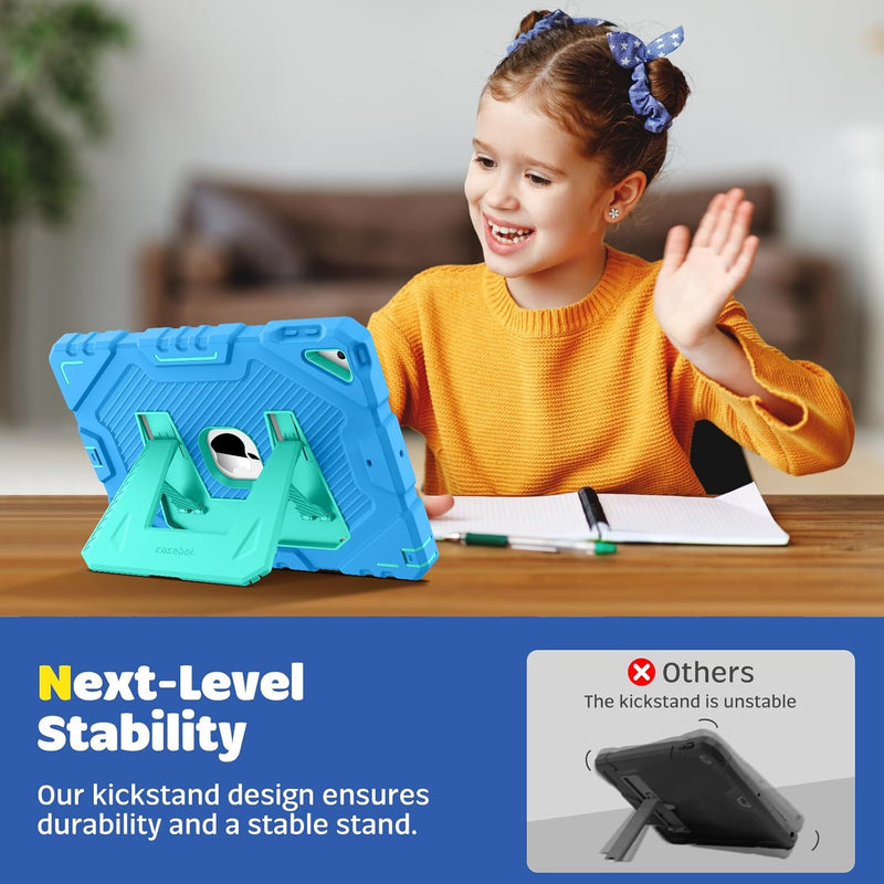 iPad 9th Gen/iPad 8th/7th Gen Rugged Kid Case with Kickstand | Fintie