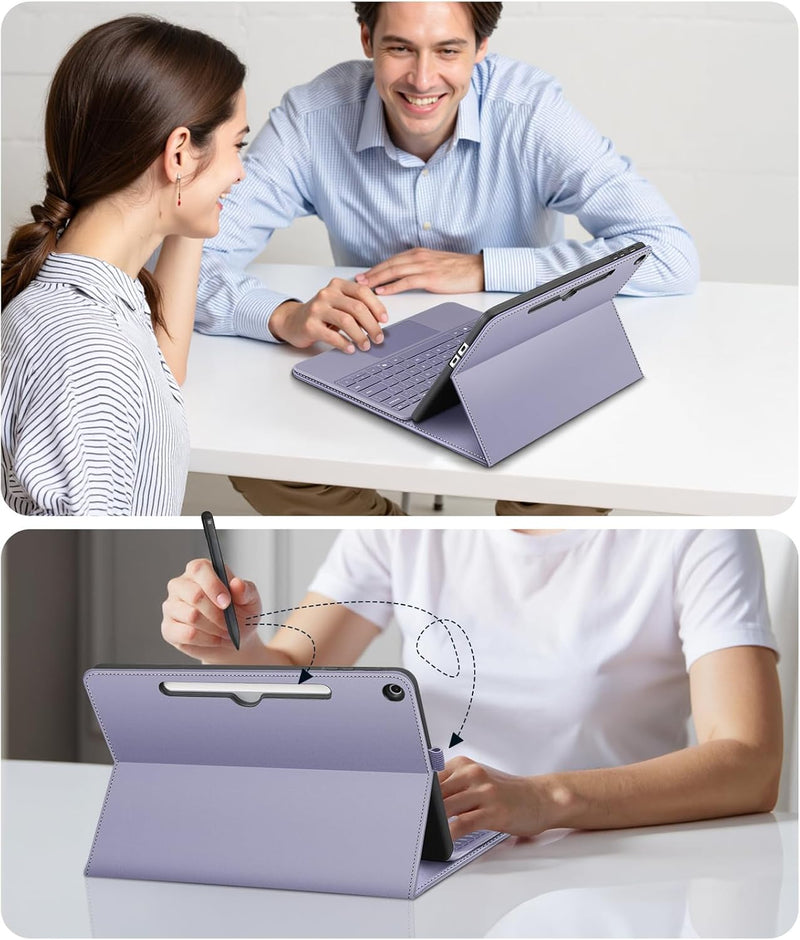 Surface Pro 12" (1st Edition, 2025) Multi-Angle Stand Case with TPU Back Cover & Stylus Holder | Fintie