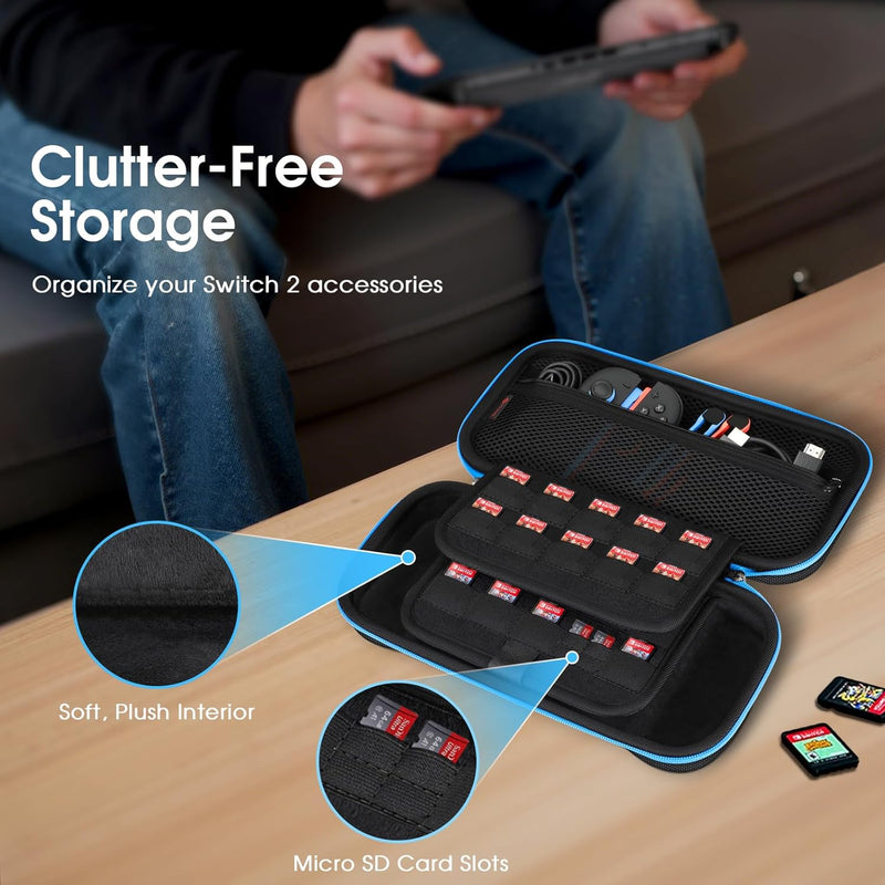 FINTIE Carrying Case for Nintendo Switch 2 (2025), Gaming Travel Bag with 19 Game Card Slots