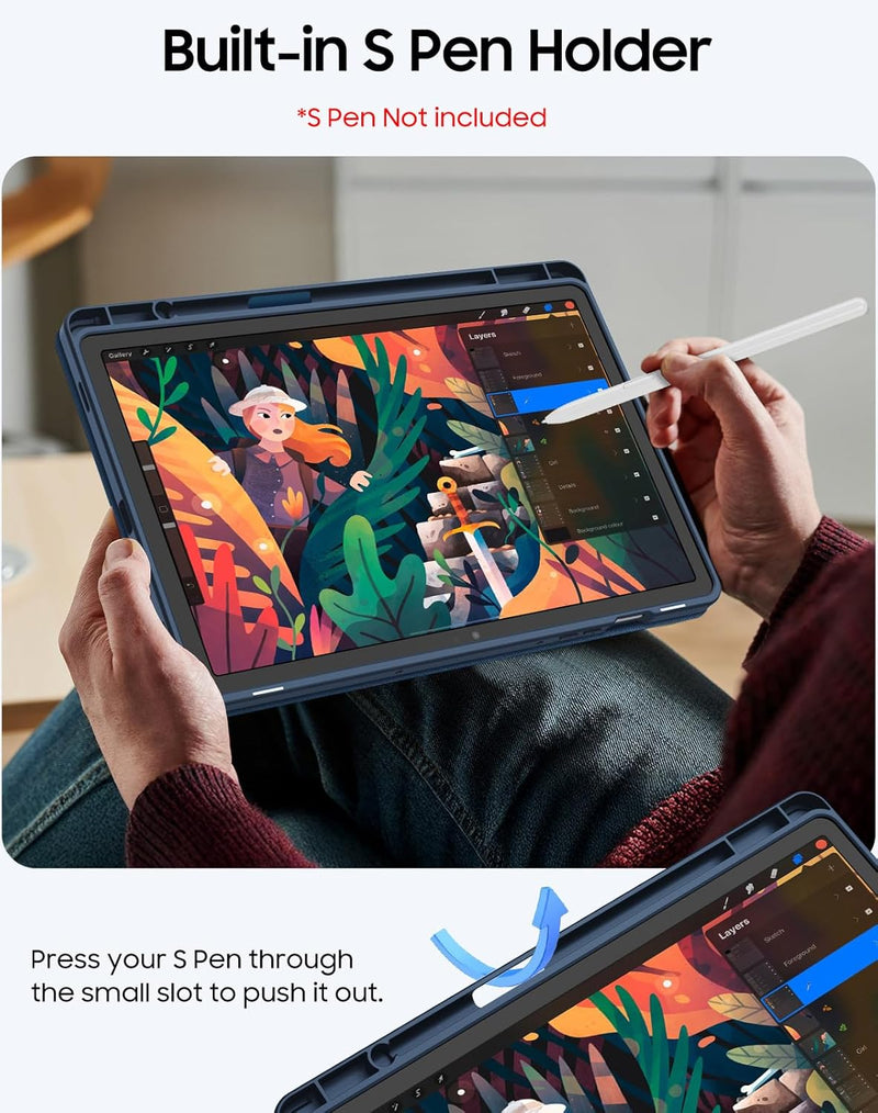 Galaxy Tab S10 Lite 2025/ Tab S10 FE 5G 10.9" /Galaxy Tab S9 FE 5G 10.9"/Galaxy Tab S9 11" Multi-Angle Viewing Rugged Case | Fintie