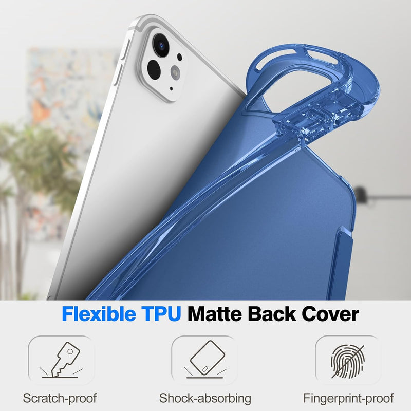 iPad Pro 13-inch (M5/M4 Chip, 2025/2024) SlimShell Case with Translucent Frosted Back | Fintie