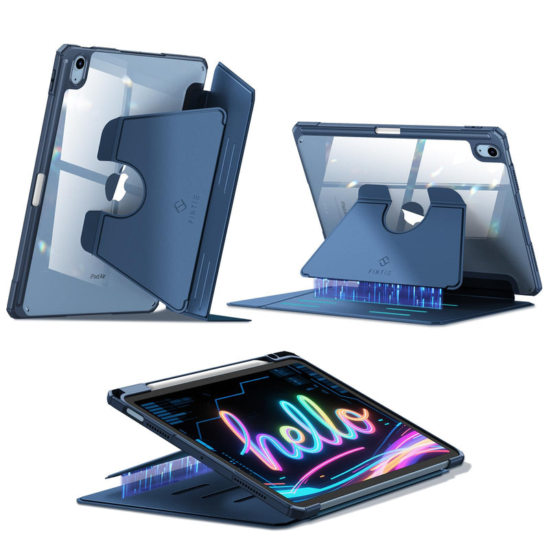 iPad Air 11-inch (M3/M2 Chip) Magnetic Stand Case w/Clear Back Cover & Pencil Holder | Fintie
