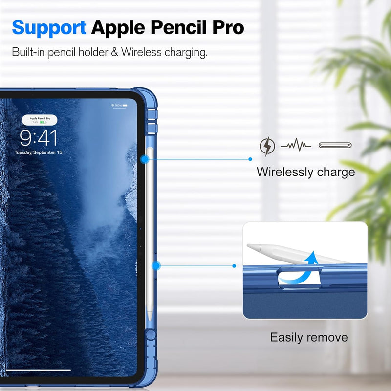 iPad Pro 13-inch (M5/M4 Chip, 2025/2024) SlimShell Case with Translucent Frosted Back | Fintie