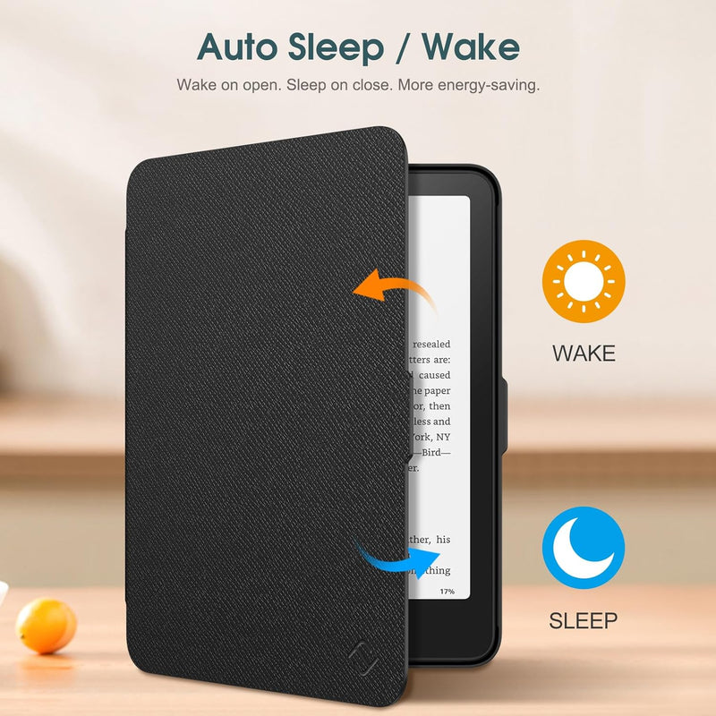 Kindle Paperwhite 7-Inch (12th Gen, 2024)/Kindle Colorsoft 2024 Slim PU Leather Case | Fintie