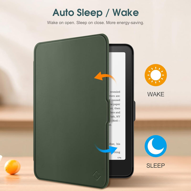Kindle Paperwhite 7-Inch (12th Gen, 2024)/Kindle Colorsoft 2024 Slim PU Leather Case | Fintie