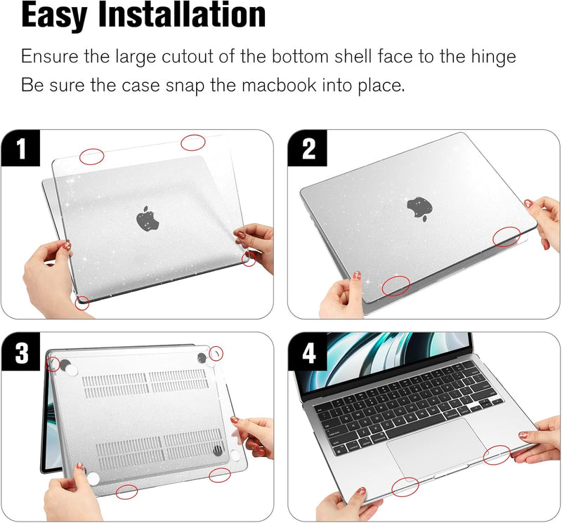 MacBook Air 13.6" M4/M3/M2 Chip (Model A3240/A3113/A2681, 2025/2024/2022) Hard Shell Case | Fintie