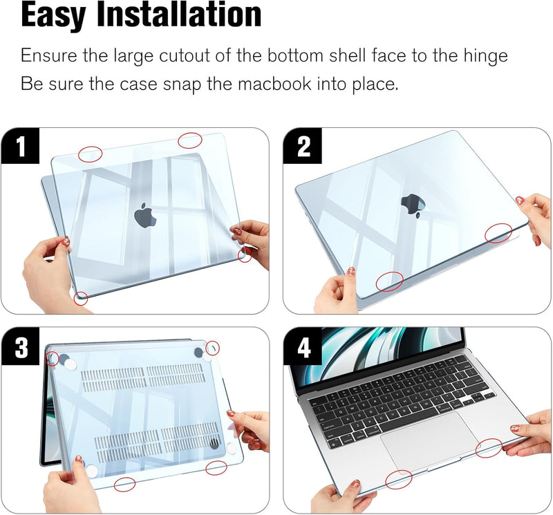MacBook Air 13.6" M4/M3/M2 Chip (Model A3240/A3113/A2681, 2025/2024/2022) Hard Shell Case | Fintie