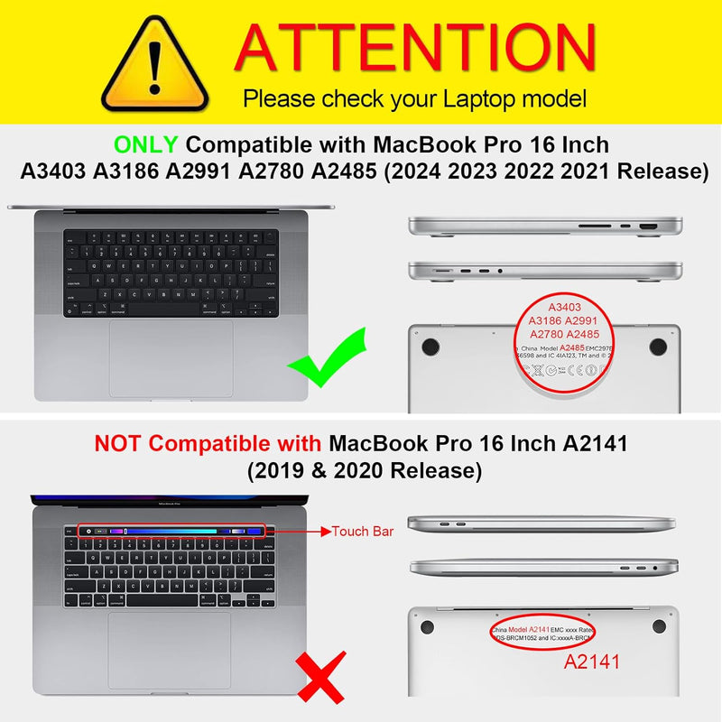 MacBook Pro 16-inch (M4/M3/M2/M1 Chip, 2024/2023/2021) Heavy-Duty Rugged Case | Fintie