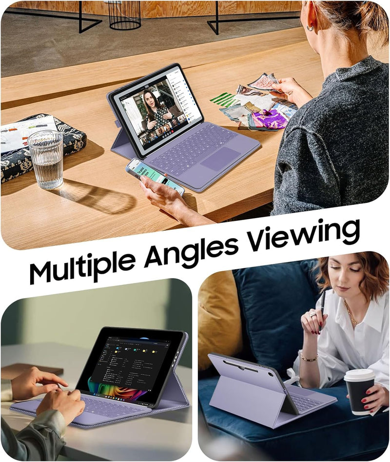 Surface Pro 12" (1st Edition, 2025) Multi-Angle Stand Case with TPU Back Cover & Stylus Holder | Fintie