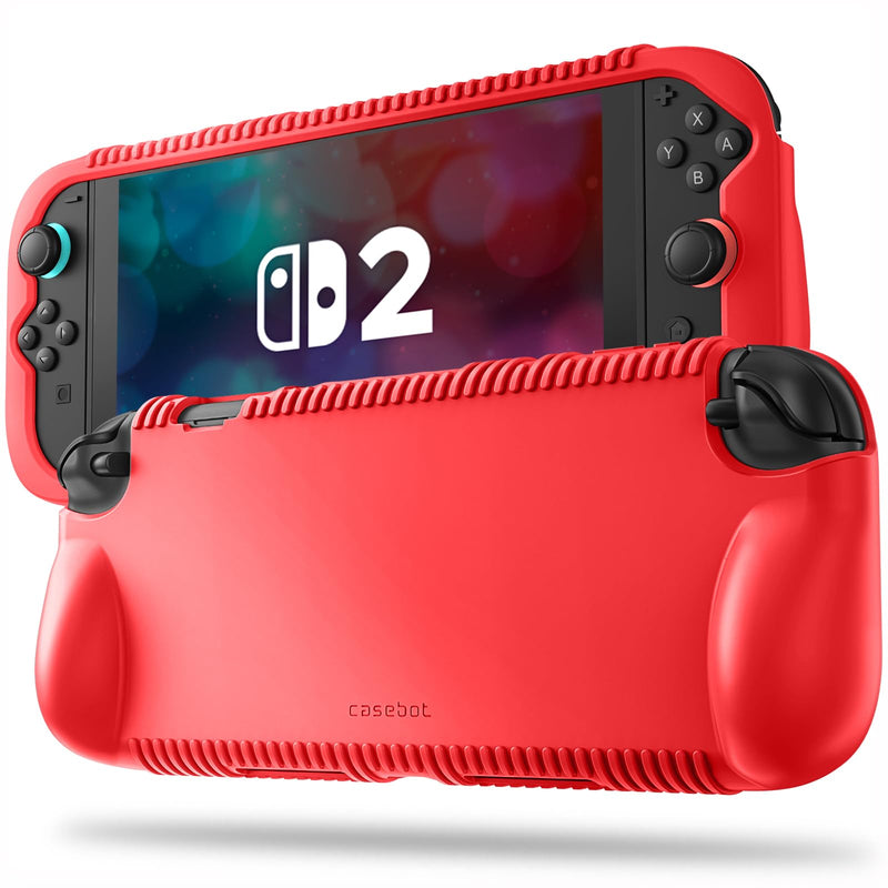 Soft Silicone Case for Nintendo Switch 2 w/Ergonomic Grip and 2 Cartridge Slots, Durable & Anti-Slip | Fintie