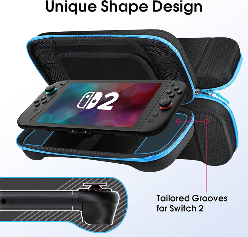 FINTIE Carrying Case for Nintendo Switch 2 (2025), Gaming Travel Bag with 19 Game Card Slots
