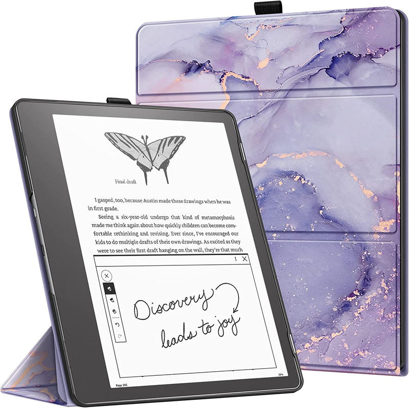 kindle scribe case in lilac marble