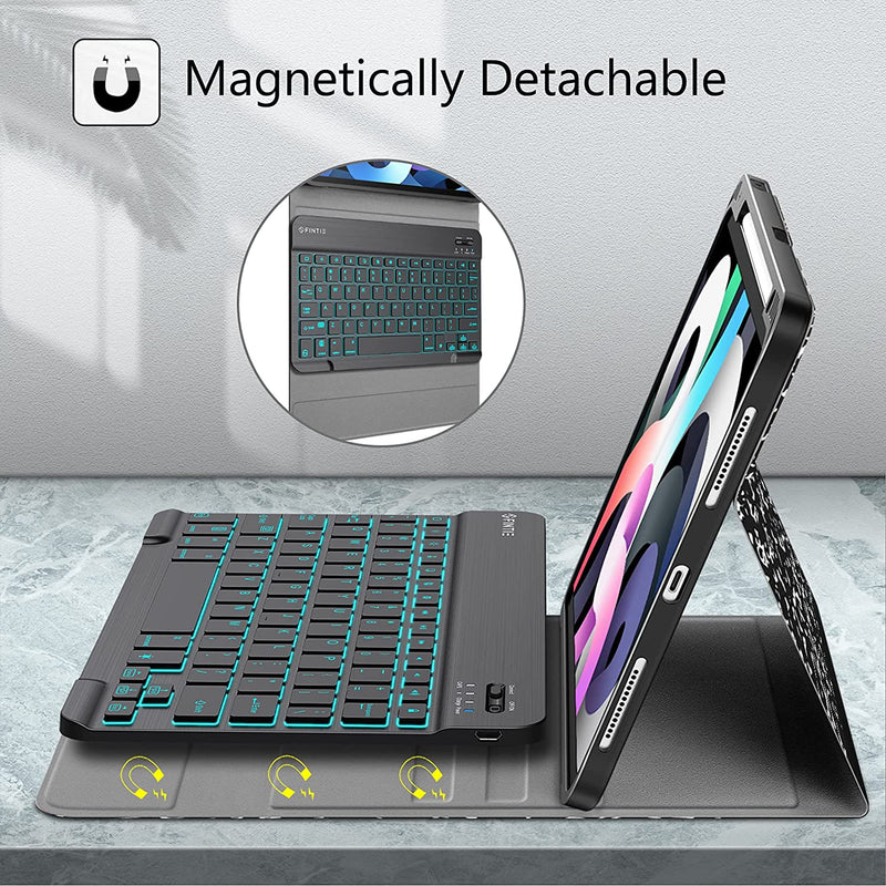 iPad Air 11" (M3 2025, M2 2024)/ iPad Air 5th/4th Gen 10.9" Backlight Keyboard Case | Fintie