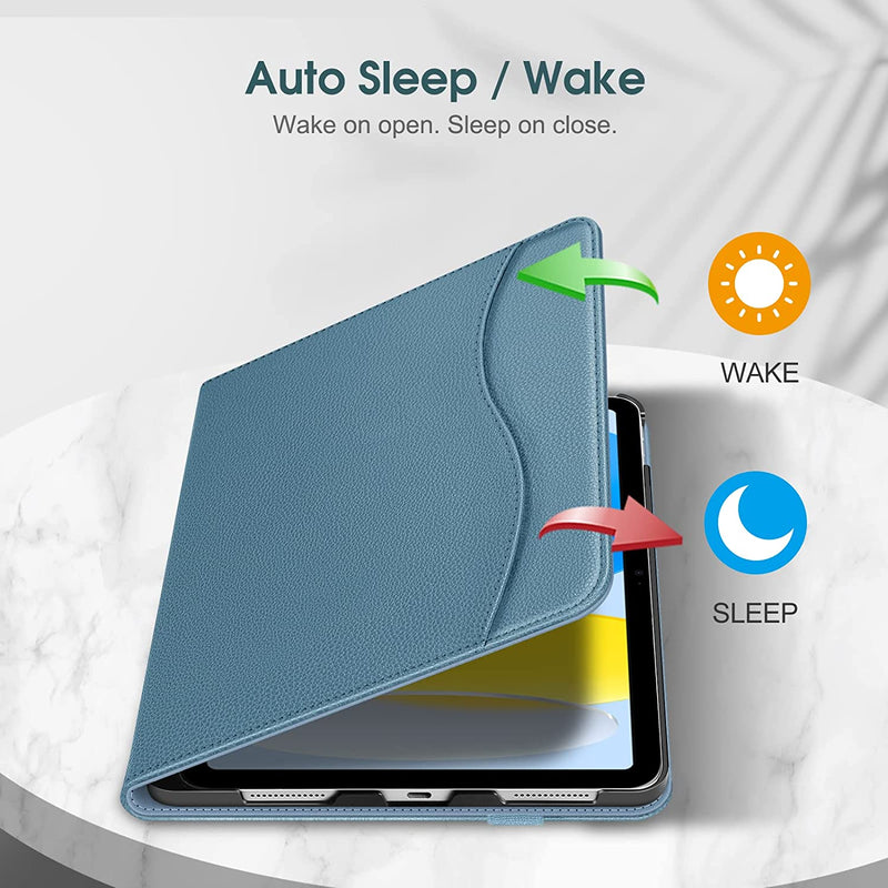 blue ipad 10th gen case auto-wake/sleep