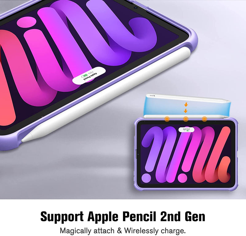 iPad Mini A17 Pro (2024), iPad Mini 6th Gen (2021) Shockproof Hybrid Back Cover | Fintie