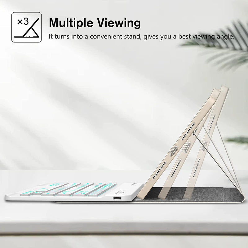 ipad mini 6 keyboard case with multi-viewing angles