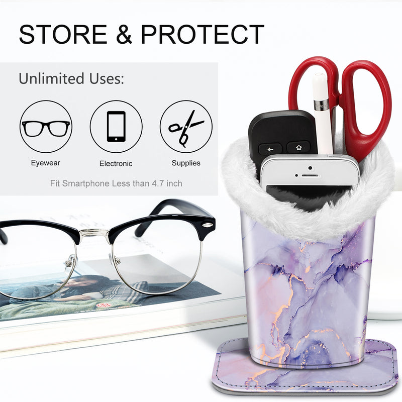 Fintie Plush Lined Eyeglasses Holder with Magnetic Base