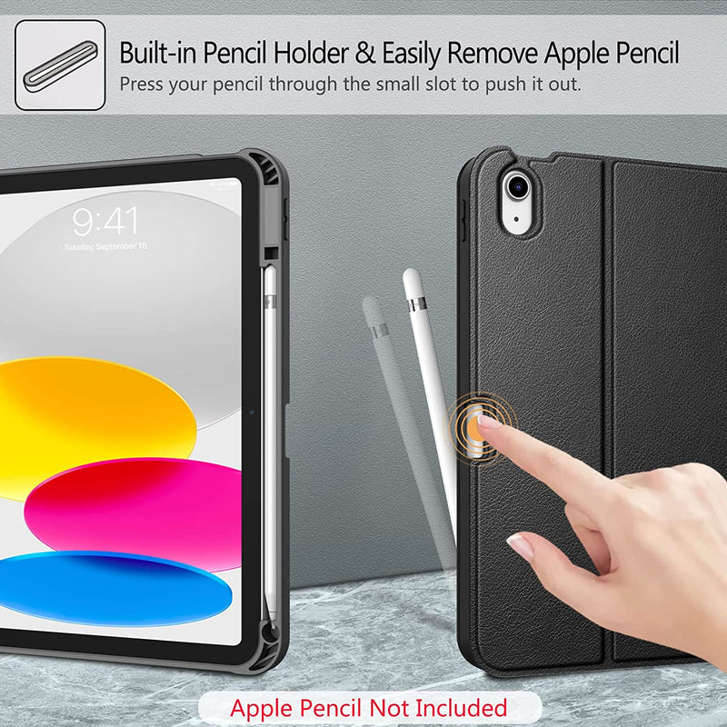 iPad A16 Chip 11-inch (2025), iPad 10th Gen (2022) Keyboard Case w/ Pencil Holder | Fintie