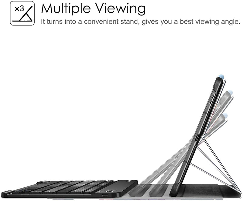 Galaxy Tab S6 Lite 10.4" 2024/2022/2020 Slim Stand Case With Keyboard | Fintie